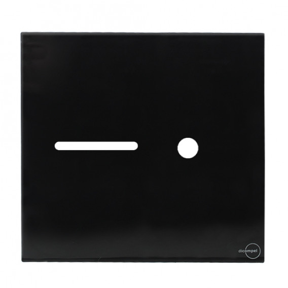 Placa p/ 1 Interruptor + Furo 4x4 - Novara Glass Preto Brilhante Placa p/ 1 Interruptor + Furo 4x4 - Novara Glass Preto Brilhante